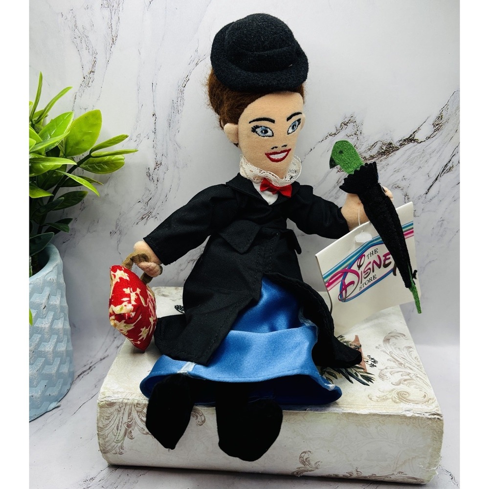 Disney Mary Poppins Bean Bag Plush Tagged Disney Store Theme Parks Vintage